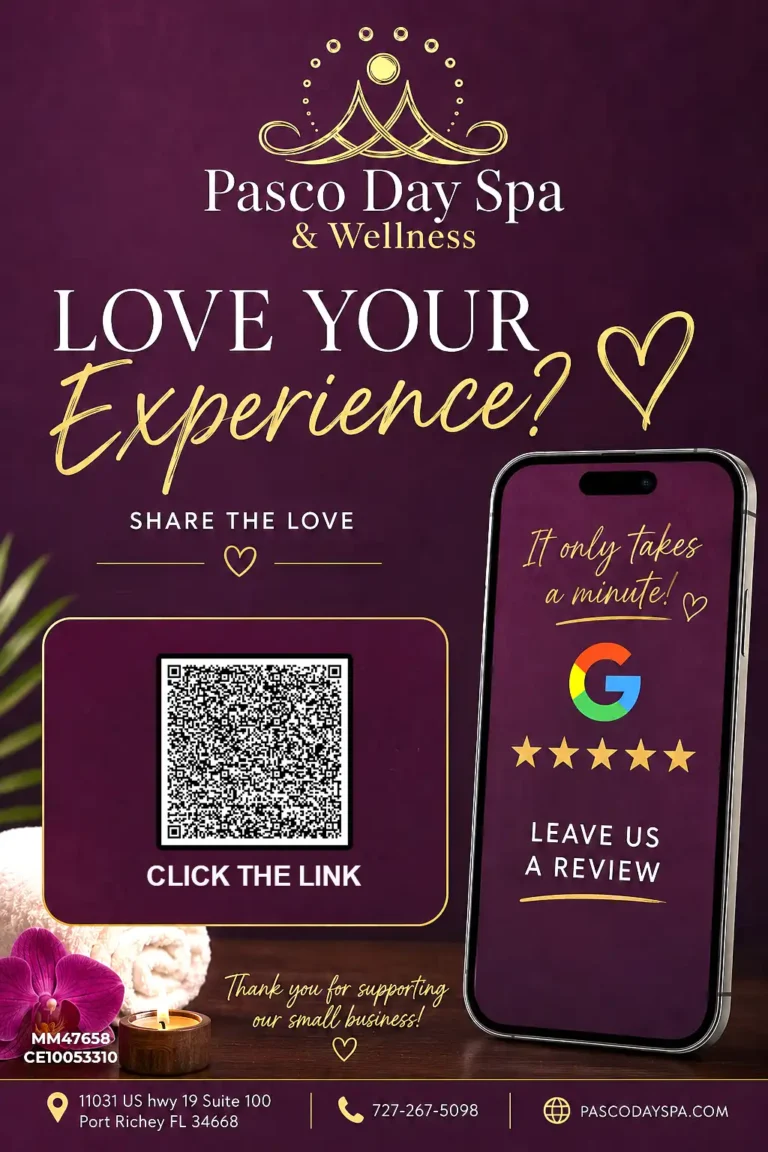 google review promo spa with QR Code